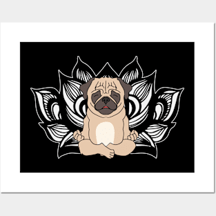 Pug Yoga Posters and Art